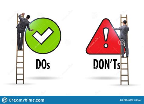 Concept Of Choosing Between Dos And Donts Stock Illustration