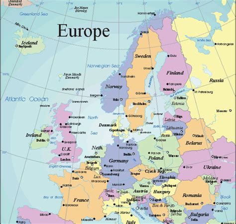 Europe Travel Map Printable United States Map Europe Map