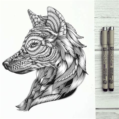 The more you learn about drawing techniques and the more. 17 Wonderfully Unique Animal Drawings That Only Consist Of Complex Patterns