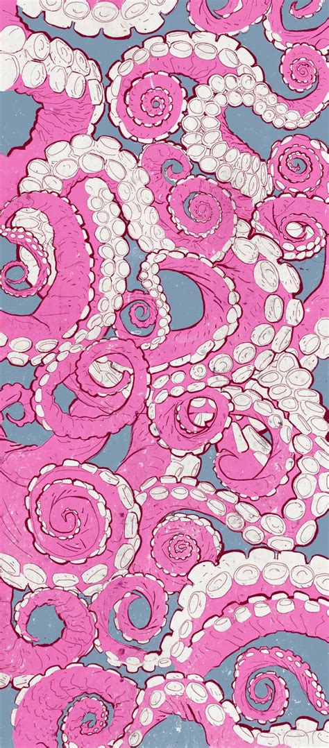 Stickers featuring millions of original designs created and sold by independent artists. jamesedwardclark: "Tentacles " | Pink wallpaper iphone ...