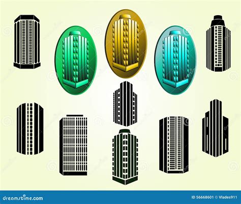 Vector Buildings Icons Set Stock Photo Image 56668601