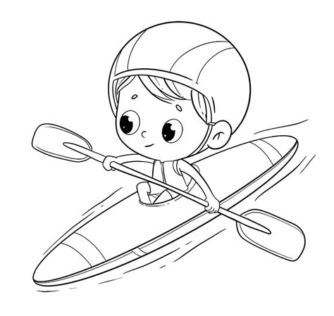 The railroad and the kayak. Canoe Coloring Pages - Coloring Home