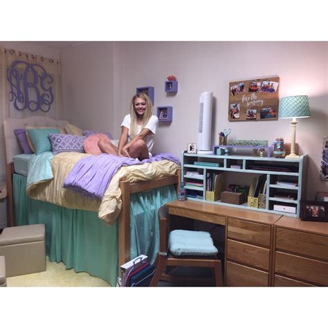 South East Missouri State University Freshman Dorm Room Purple Hello