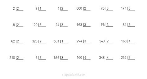 Ejercicios De Divisiones Por Dos Y Tres Cifras Para Imprimir Imagui