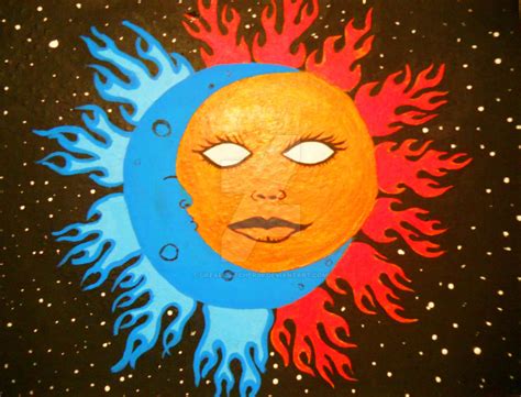 Sun And Moon Acrylic Painting By Dreamcatcher09 On Deviantart