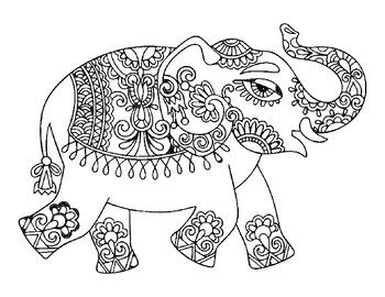 Indian elephant coloring pages printable variety of indian elephant coloring pages printable it is possible to download free of charge. Indian Elephant Coloring Page India Art Indian Art India ...
