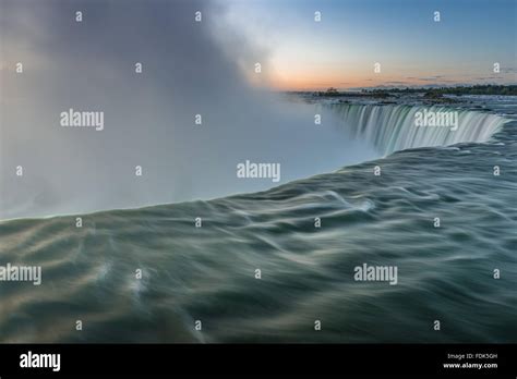 Niagara Falls At Sunrise Ontario Canada Stock Photo Alamy