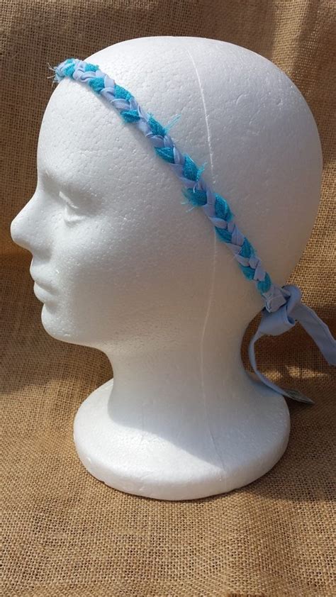 Light Blue And Aqua Braided Headband