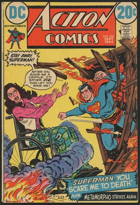 Vintage 1972 Superman Issue 416 Dc Action Comics Comic Book