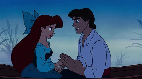 Ariel And Prince Eric Having A Romantic Moment By The Lagoon Little
