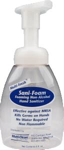 They contain aloe and vitamin e, both of which moisturize the skin. Sanifoam Instant Hand Sanitizer