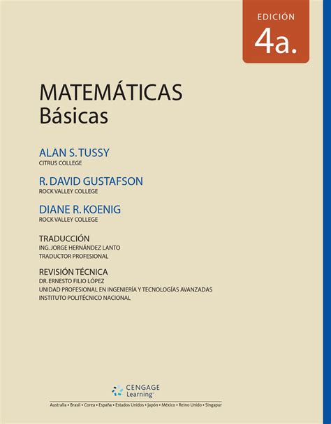 Matemáticas Básicas 4a Ed Ebook Alan S Tussy By Cengage Issuu
