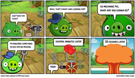 Angry Birds Abriged S1 Ep9 Bad Piggies Comic Studio