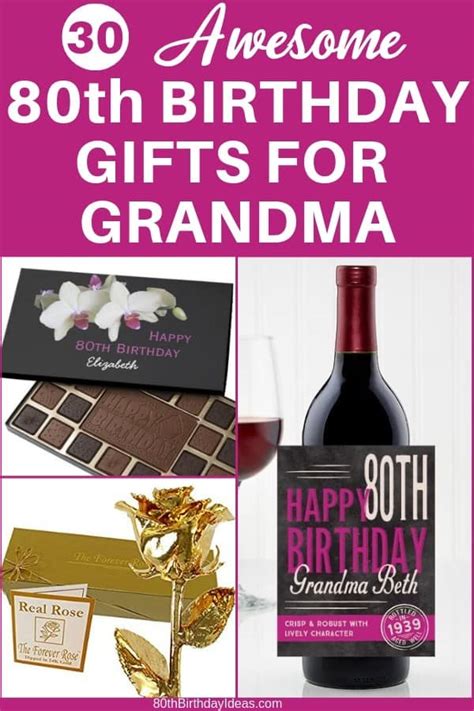 Men's 40th birthday present ideas. 80th Birthday Gift Ideas for Grandma | 30+ Fabulous Gifts ...
