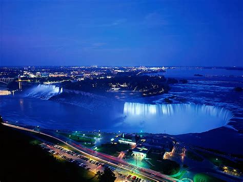 Niagara Falls Niagara Water Falls Ontario Night Falls Canada Hd