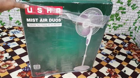 Usha Mist Air Dous Pedestal Fan Unboxing And Assemblingusha Fan Review