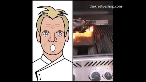 Extra Burnt Crispy Chicken Gordon Ramsay Cartoon Reaction Youtube