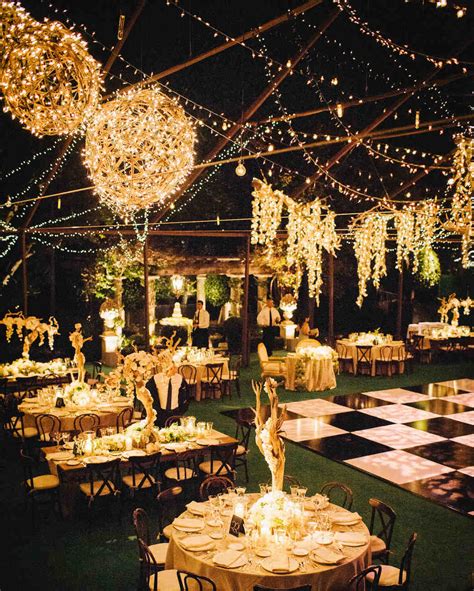 Outdoor Wedding Lighting Ideas From Real Celebrations Martha Stewart