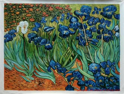 Reproducción de los lirios de Van Gogh Oleo sobre Tela China La