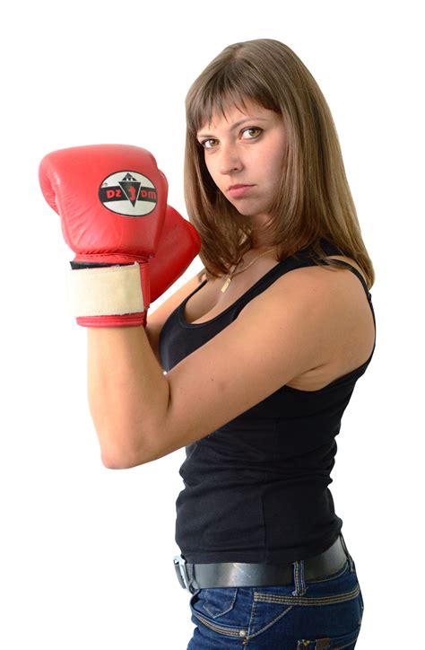 Woman Wearing Boxing Gloves Png Image Pngpix