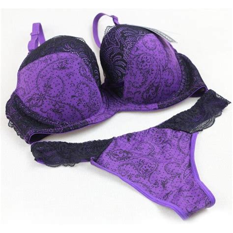 Ropalia Sexy Women Lace Embroidered Padded Lingerie Push Up Bra Sets