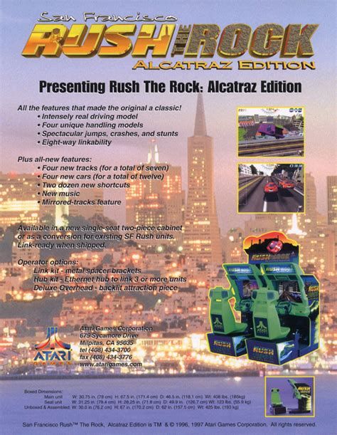 We offer a large range of arcade machines, amusement machines and arcade video games for sale including arcade cabinets, pinball machines, ticket redemption machines, suitable for amusement centres, arcade owners, street sites, street operations, and home use. San Francisco Rush the Rock Arcade Game | Vintage Arcade ...