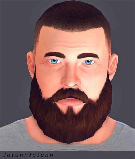 A Man With A Beard And Blue Eyes Is Shown In This 3d Rendering Image