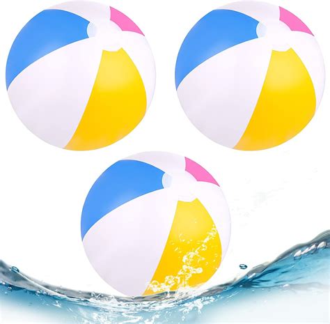 Cobee Aufblasbare Wasserbälle 3 Stück Regenbogen Wasserball Pool