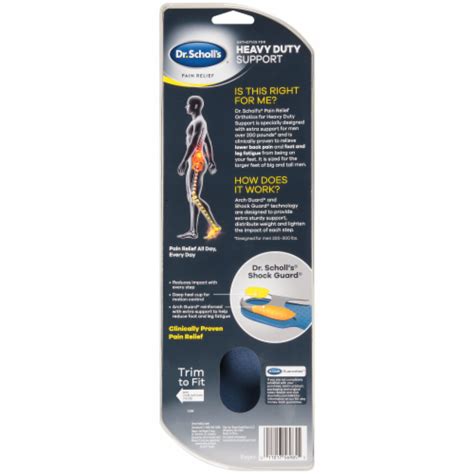 Dr Scholl S Pain Relief Men S Orthotics For Heavy Duty Support Men S M