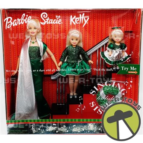 Barbie Holiday Singing Sisters Barbie Stacie Kelly Dolls 2000 Mattel 26260 4495 Picclick