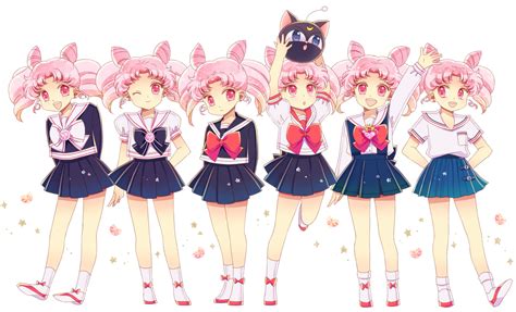 Chibiusa Pink Eyes Pink Hair Sailor Moon Saki Hxaxcxk School Uniform