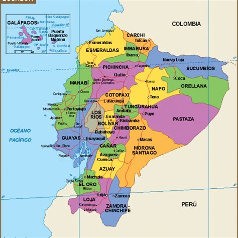 Km2 (einschließlich der galapagosinseln und anderer inseln im stillen ozean). mapa del ecuador - World Map, Weltkarte, Peta Dunia, Mapa ...