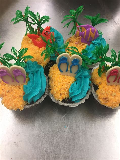 Beach Themed Cupcake Beach Theme Cupcakes Themed Cupcakes Food