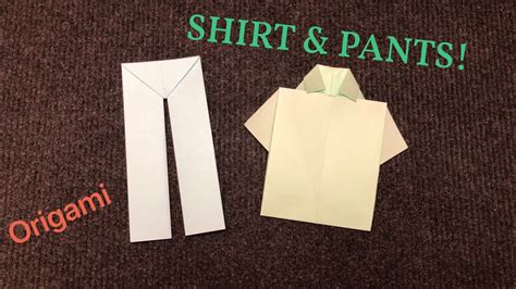 Origami Shirt And Pants How To Make A Paper Shirt And Pants Youtube