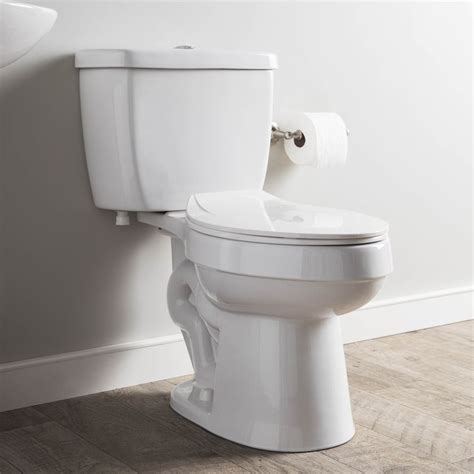 Aquasource Henshaw White Dual Flush Elongated Chair Height 2 Piece