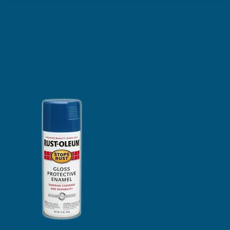 Rust Oleum Stops Rust 12 Oz Protective Enamel Satin Indigo Spray Paint
