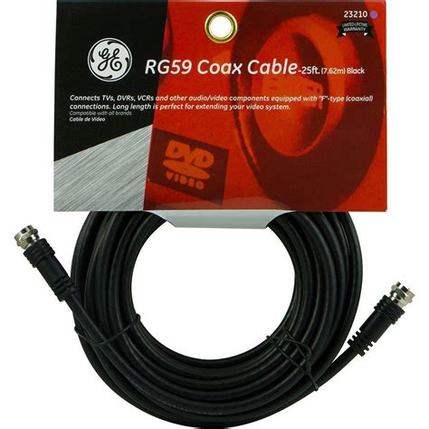 Ge Rg59 25 Ft Coax Cable 23210 The Home Depot