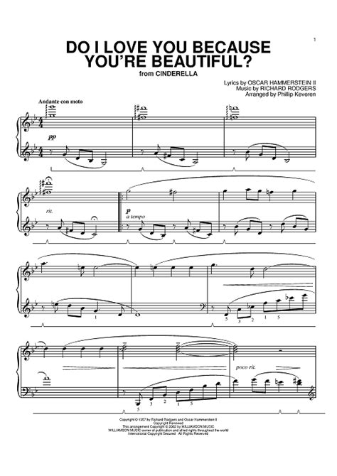 Do I Love You Because Youre Beautiful Sheet Music By Richard Rodgers Oscar Hammerstein Ii