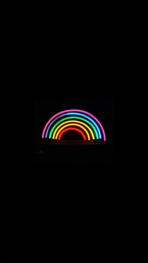 Wallpaper Dark Neon Rainbow Aesthetic Bmp Get