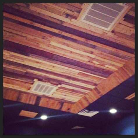 Ceiling Finished With Wood Pallet And Barnwood Cost Free Wood