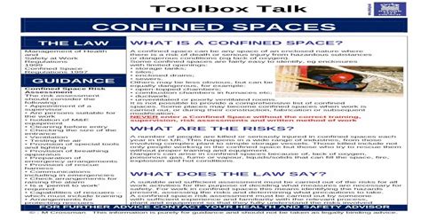 Toolbox Talk Confined Spaces Oxford · Toolbox Talk Confined Spaces