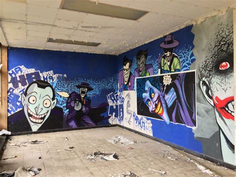 Amazing Batman Graffiti Discovered In Abandoned Building Photos