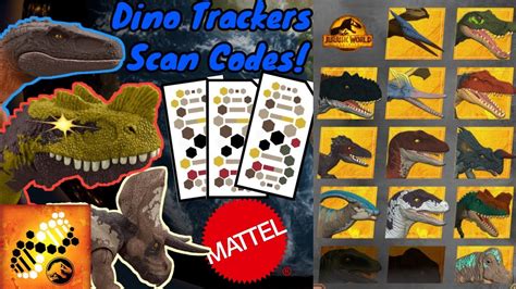 All Jurassic World Dominion Dino Trackers 2023 Scan Codes Youtube