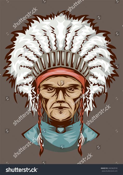 illustration-indian-man-wearing-elaborate-headdress-stock-vector