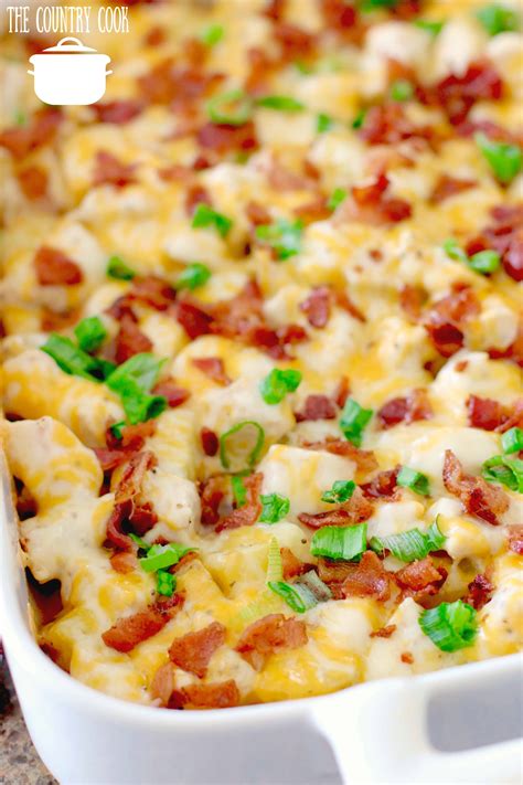 This chicken bacon ranch casserole is your answer to a busy weeknight dinner. Loaded Potato Ranch Chicken Casserole - The Country Cook