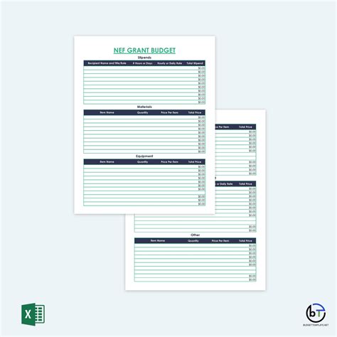 Free Grant Budget Templates And Spreadsheets