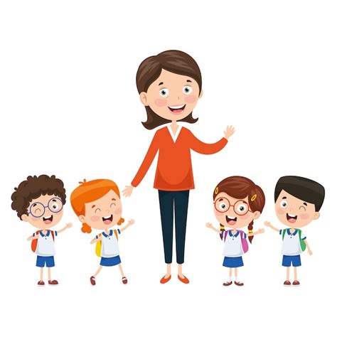 Premium Vector Vector Illustration Of Cartoon Students