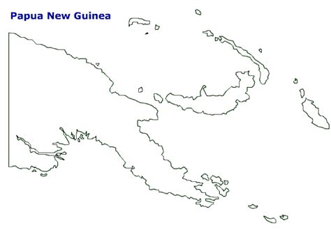 Map Of Papua New Guinea Terrain Area And Outline Maps Of Papua New
