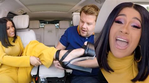 Watch Cardi B Crashes A Car In Carpool Karaoke With James Cordon