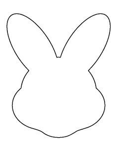 Free printable easter bunny face pattern. Bunny Body Template - ClipArt Best